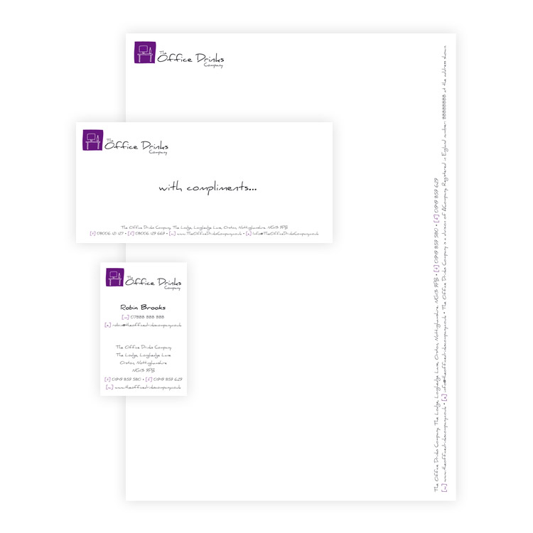 Office Drinks Company Stationery