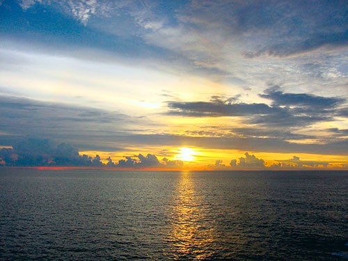 Sunset Over Sea - Colour Boost