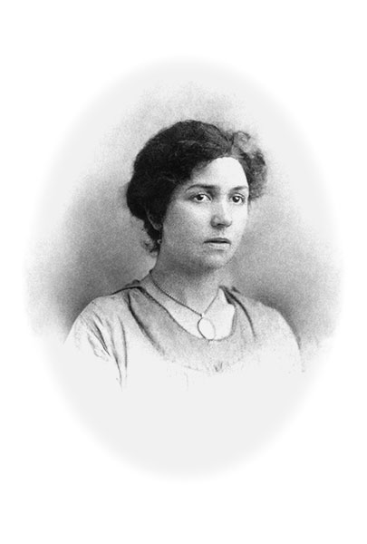 Vignette of Lady - Black and White